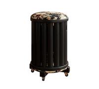 Genérico Taburetes apilables de Madera/Mesa Auxiliar, Silla de Madera con Ruedas, Resistente y Duradera, Taburete Redondo apilable Superior, for Dormitorio y Sala de Estar.(Color 3)