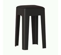 Genérico Taburetes Modernos De Plástico para Barra, Taburetes Domésticos De Plástico, Sillas De Comedor Tapizadas, Taburetes Altos De Plástico para Salón Y Dormitorio.,Negro