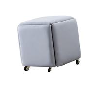 Genérico Taburetes Plegables for Eventos, Juego de Asientos de Cubo otomano anidado 5 en 1, Reposapiés Multiusos, for Uso en Sala de Estar, balcón y Patio(Color 5,35x35x35cm)