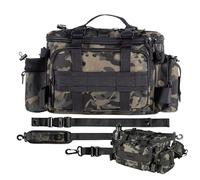 Genérico Tackle Box Bag - Fishing Gear 40x15x20cm, Waterproof Storage Organizer | Long-Lasting Oxford Cloth Large Capacity Compartment System For Lake River Shore Pier Pond Anglers Outdoor Adventures