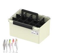 Genérico Tackle Storage Box - 23.5cm Fishing Lure Organizer, ABS Durable Case Large Capacity, Secure Lock Lid Easy Access Design | Fishing Gear Storage Box for Lures Hooks Baits Travel Outdoor