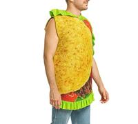 Generico Taco Costume for Adults - Funny Halloween Taco Burrito Cosplay Outfit | Festive Food Costume Party Supplies | For Men Women Teens Adults School Carnival Photoshoot Birthday Holiday Event