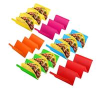 Genérico Taco Holder Stand - 6pcs PP Material | LargeTaco Rack Holder | Dishwasher & Microwave Safe Taco Night Kitchen Accessories For Evenly Spaced Tortillas Restaurant, Home, Shop, Cafe, Bakery