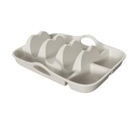 Genérico Taco Plates, Silicone Taco Holder Tray, Reusable Serving Plates, Non-Slip Compartment Design, Bar Snack Dish for Home Kitchen, Picnic, Camping, Barbecue, Party Use, 25.2cm