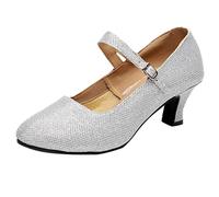 Genérico Tacones De Fiesta Mujer,Lentejuelas Dancing Women's Social Ballroom Latin Dance Shoe Tango Women's High Tacons