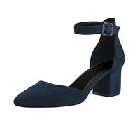 Genérico Tacones Mujer Pies Anchos Sandalias Verano Comodas Zapatos de Tacones de Negocios Fashion Puntiagudos Ladies Zapatos para Mujeres Sandalías Alta Singles Sandalias Sandalia (Blue,42)