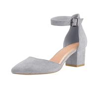 Genérico Tacones Mujer Pies Anchos Sandalias Verano Comodas Zapatos de Tacones de Negocios Fashion Puntiagudos Ladies Zapatos para Mujeres Sandalías Alta Singles Sandalias Sandalia (Grey,41)