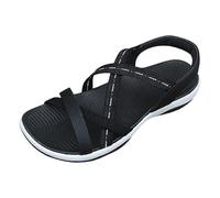 Genérico Tacones Sandalias deportivas con correa transpirable para mujer, ligeras y acolchadas, planas e informales. Sandalias Hispanitas (38)