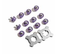 Genérico Tacos de Goma para Botas de fútbol-12X Tacos de fútbol de Recambio con 2X Llaves Incluídas (Lila Translúcido)