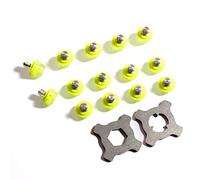 Genérico Tacos de Goma para Botas de fútbol- 14X Tacos de fútbol de Recambio con 2X Llaves Incluídas (Amarillo Flúor)