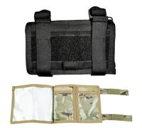 Genérico Tactical Forearm Map Case with Waterproof Micro Compass & Clear Window - Adjustable Arm Sleeve Navigation Pouch for Outdoor, Hiking(Black)