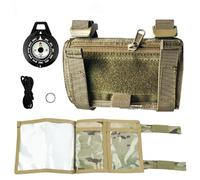 Genérico Tactical Forearm Map Case with Waterproof Micro Compass & Clear Window - Adjustable Arm Sleeve Navigation Pouch for Outdoor, Hiking(Tan+Compass)