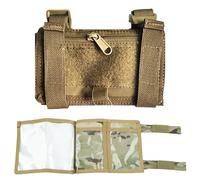 Genérico Tactical Forearm Map Case with Waterproof Micro Compass & Clear Window - Adjustable Arm Sleeve Navigation Pouch for Outdoor, Hiking(Brown)