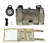 Genérico Tactical Forearm Map Case with Waterproof Micro Compass & Clear Window - Adjustable Arm Sleeve Navigation Pouch for Outdoor, Hiking(Green+Compass)