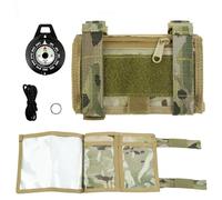 Genérico Tactical Forearm Map Case with Waterproof Micro Compass & Clear Window - Adjustable Arm Sleeve Navigation Pouch for Outdoor, Hiking(MC2+Compass)