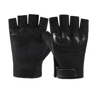 Genérico Tactical Gloves with Soft Knuckle Protection, Indestructible Tactical Gloves for Men, High Sensitivity Touch Screen Training Glove for Outdoor Sports, Riding and Training (Half -Black,M)