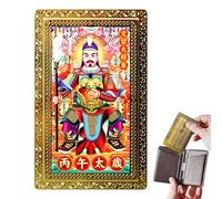 Genérico Tai Sui Card - Collectible for Yearly Protection | Metal Crafted Charm with Symbolic Engraving, Spiritual Display, Cultural Fortune Gift for Home Carry Use