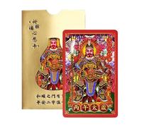 Genérico Tai Sui Protection Card, Pocket-Sized Blessing, 3.74in Year of Horse Copper Card, Traditional Spiritual Accessory, Charm Tool with Build, Men Women for Youth Teens