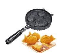 Genérico Taiyaki Pan | Japanese Fish-Shaped Pancake | Non Stick Aluminum with Long Handle Cooking Tool for Catering Truck Home Gathering Beginners Professionals Housewife Japanesee Culture