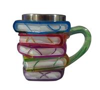 Generico TAJE DE REPARACIÓN - Funny Novelty Reading Coffee Cup con un libro encantador | Taza de de novedad con asa | Libros pintados tazas de café para cocina, oficinas, rincón de lectura