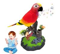 Genérico Talking Parrot Toy - 15cm Electronic Chirping Bird, Realistic Sensor Activated, Interactive Fun | Electronic Bird for Kids Boys Girls Adults Home Room Desk Den Entertainment