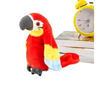Genérico Talking Parrot Toy, Plush Bird Speaker, 4.72x4.33in Authentic Educational Voice Mimic, Realistic Twerking Motion, Soft Interactive Plush for Travel, Nursery, Bedtime Use