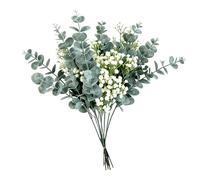 Genérico Tallos de Eucalipto Artificiales,Hojas de Eucalipto Falsas - Flores Artificiales para Bodas,para decoración del hogar, arreglos Florales para Ramos, Primavera, Pascua, Estilo de Granja