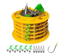 Generico Tandem Fishing Hooks - Hooks Fishiing Hooks with Organizer | Anti-Taangle Tandem Fishings Hook | Fisshing Leader Holder | Kit de de carpas | Fishing Tackle Storage Box Organizer