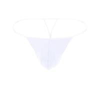 Genérico Tanga de Seda exótica con cinturón de Lencería novedosa y única para marcar Tendencia (White L)