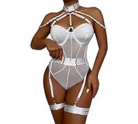 Genérico Tanga Feo Mujer - Ropa De Mujer Mono De Encaje Sexy Tops De Mujer Lencería De Novia De Moda Conjunto De Anillo Caliente