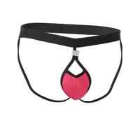 Genérico Tanga Hombre Sexy Hebilla Desmontable Ropa Interior Tejido Suave Elástico Transpirable Cintura Ancho Elástico Cintura Baja Jockstrap Hombre Sexy Club Club Club, rosa fuerte, M