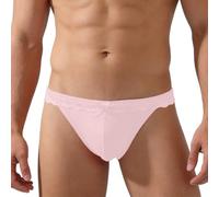 Genérico tanga para hombre gay sexy de gran tamaño tanga para hombre sexy chic abierto slip tanga chic transparente ropa interior caliente lencería Travesti Sissy Jockstrap, rosa, Taille unique