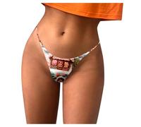 Genérico Tangas Sexy para Mujer Push Up, Tangas Algodon Mujer Sin Costuras, Sexys con Estampado NavideñO Transpirables Cuecas Mulher Tanga Faja Braguitas BrasileñAs Bragas Menstruales