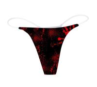 Genérico Tangas Sexy para Mujer Sin Costuras, Tangas Algodon Mujer Invisible, Tipo con Estampado Sangre Halloween Cuecas Mulher Tanga Faja Braguitas BrasileñAs Bragas Menstruales
