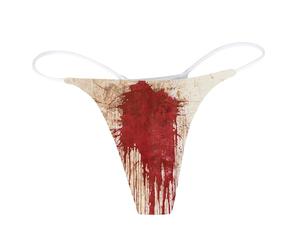 Genérico Tangas Sexy para Mujer Sin Costuras, Tangas Algodon Mujer Invisible, Tipo con Estampado Sangre Halloween Cuecas Mulher Tanga Faja Braguitas BrasileñAs Bragas Menstruales