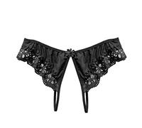 Genérico Tangas Sexy para Mujer Sin Costuras, Tangas Algodon Mujer Talla Grande, Open File Slit Sex Lace Thong Cintura Cuecas Mulher Tanga Faja Braguitas BrasileñAs Bragas Menstruales