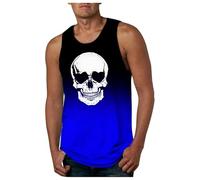 Genérico Tank Top,Camiseta Sin Mangas De Verano para Hombre Camisetas Sin Mangas con Estampado Tropical Camisetas Sin Mangas Ajustadas Camisetas Deportivas con Cuello Redondo