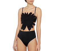 Genérico Tankini Mujer 2026 Bañadores 2 Piezas Bikini Tanga Traje de Baño Dividido con Correa Desmontable Sin Espalda con Hombros Descubiertos Sexy de Color Bañador Mujer Negro Bañadores (Black,S)