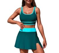 Genérico Tankinis Mujer 2026 Trajes de Baño Bikini Push Up Women's Sporty Two Piece Swimsuits High Waisted Athletic Bikini Sets For Women Bathing Suit with Bañador Efecto Vientre Plano(JN,S)