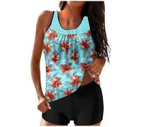 Genérico Tankinis Mujer,Elegante Conjunto De Tankinis para Mujer Traje De BañO CóModo Y VersáTil para Playa Piscina Y Vacaciones DíAs De Verano Relajantes Y Deportes AcuáTicos Activos