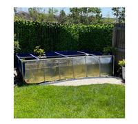 Genérico Tanque de Agua Grande de Lona para Acuario y Estanque - Piscina con Estructura de 140 x 140 x 71 cm y Ventana de PVC Transparente para koi, Peces Dorados y Tortugas - Fácil Montaje, diseño d