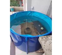 Genérico Tanque de Agua para acuicultura, Cisterna, Marco de Acero, Lona de PVC multifunción, Estanque Temporal para Peces, Piscina elevada, Estanque de Lona portátil, Revestimiento de PVC Flexible c