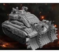 Genérico Tanque de Asedio Glyptodon, Atlan Forge, Miniatura para Wargames, Resina, Pintar, Modelo para Ensamblaje (Defensa Frontal A)