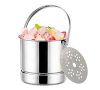 Genérico Tanque De Bebidas - Cubo De Hielo de Acero Inoxidable, Enfriador De Vino Con Manija Colador | Inicio Bar Whisky Vodka Cócteles Cerveza, Café Fiesta Enfriador Accesorio De Servicio De