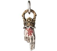 Genérico Taoist Metal Copper Gesture Ring Pendant, Unique Vintage Hand Decoration Charm Necklace, Cool Versatile Key Chain for Men Women