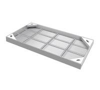 Genérico Tapa de alcantarilla de Acero Inoxidable con Marco, empotrada, Cuadrada, Resistente, para Tanque séptico Invisible. Tapa de alcantarilla de Acero Inoxidable Duradera con Marco, Tapa de tanqu