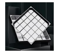 Genérico Tapa de alcantarilla empotrada de Acero Inoxidable para Patio/jardín/Garaje/Carretera Exterior - Tapa Invisible para fosa séptica y depósito de Aguas residuales (8 cm, 90 x 90 cm / 35,4 x 35