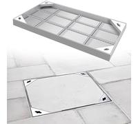Genérico Tapa de alcantarilla Invisible de Acero Inoxidable, Tapa de alcantarilla Rectangular Oculta con Marco, Tapa de alcantarilla de Repuesto de Montaje Empotrado, pa