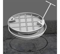 Genérico Tapa de alcantarilla Invisible de Acero Inoxidable, Tapa séptica Redonda de Acero Inoxidable, Tapa de alcantarilla empotrada para sótanos, escuelas, Ciudad, seg