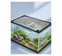 Genérico Tapa de Malla para Acuario con asa,Cubierta magnética Recortable para pecera(30x20 cm)